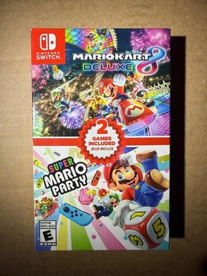 Mario Kart 8 Deluxe + Super Mario Party Nintendo Switch RARE