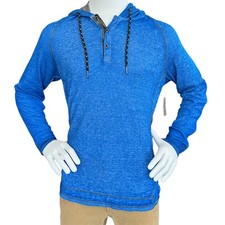 Blue Washed Button Front Pullover Size Medium-RF-224MS