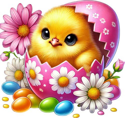 Bunte Ostern Blume Hühnerei Wandkunst Schlafzimmer Vinyl Aufkleber Abziehbild 6 Größen