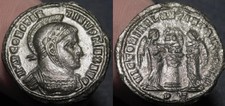 MRTWN Constantine AE follis 319 AD Crested Helmet & 2 Victories w/ VOT PR Shield