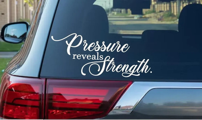 #ad #ad Pressure Reveals Strength Grit Car Decal $10.00