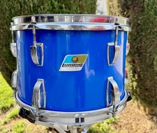 Vintage Late 70s Ludwig 8" x 12" Classic Tom Drum 6ply Maple Blue & Olive Cortex