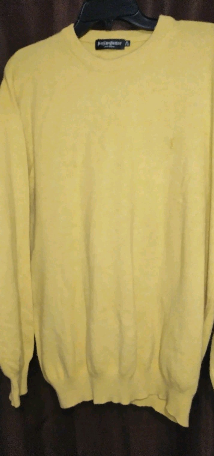 Maglione lana uomo vintage Yves Saint Laurent XL girocollo YSL pullover ECCELLENTE