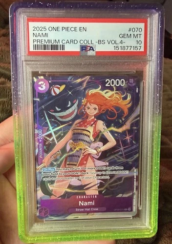 2025 One Piece NAMI OP09-070 Premium Card Collection Vol 4 “Gengar Nami” PSA 10
