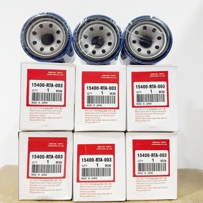 6x Genuine OEM Oil Filters AND Gaskets MADE IN JAPAN 15400-RTA-003 JDM NEW