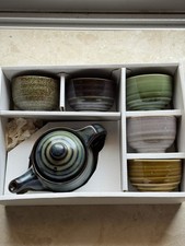 JAPANESE CERAMIC TEA SET, 5 CUPS