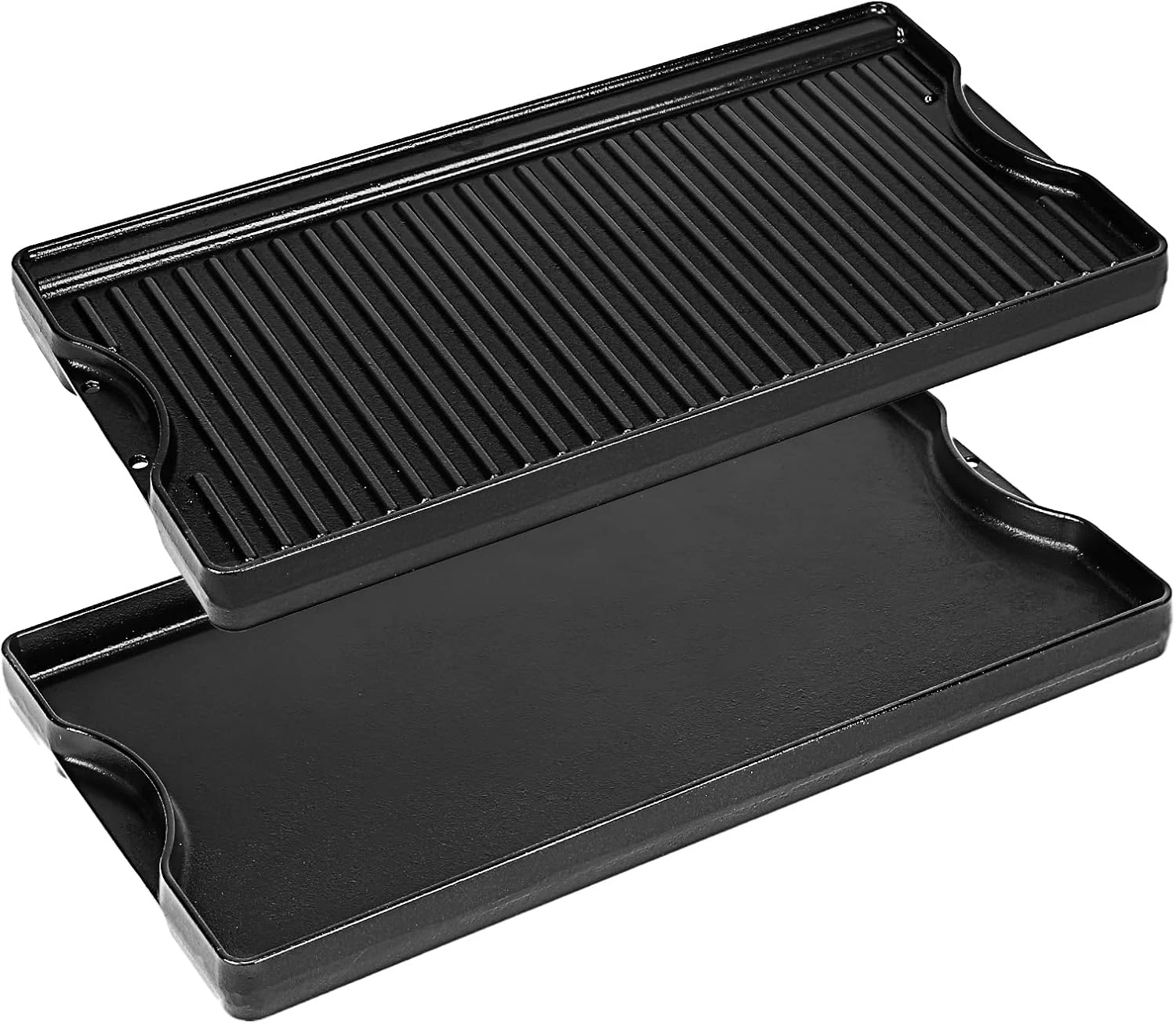 Nonstick Reversible Cast Iron Griddle with Ceramic Coating, 19.5"x10.5