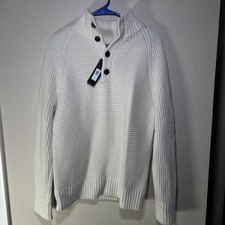 Suéter Banana Republic Hombre Talla S 80% Lana Reciclada 20% Nylon Blanco