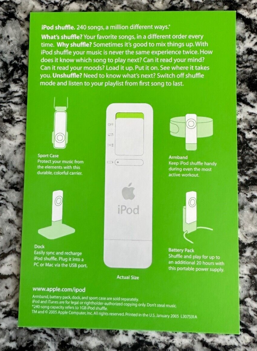 2005 Apple Macintosh iPod shuffle 