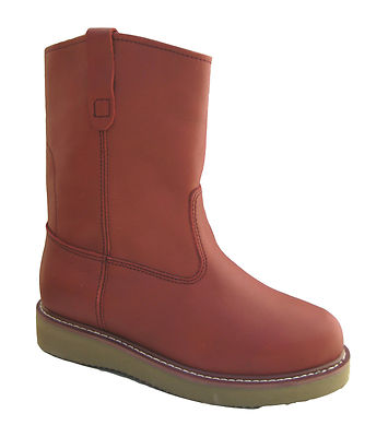 Vegace - La Vega Men 10'' Wellington Burgundy Wine Leather Pull-On Work Boot 1836