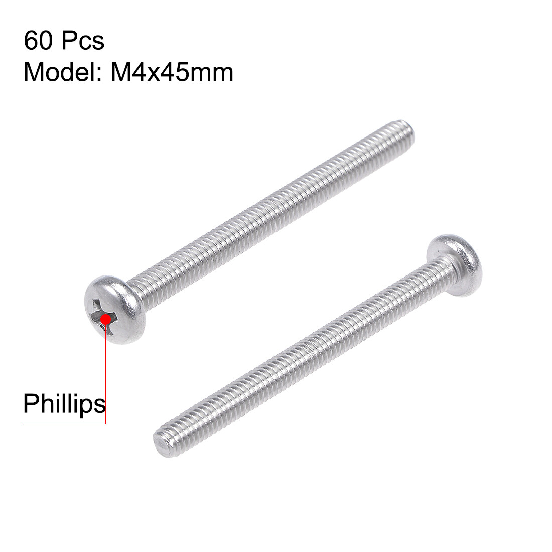 Lot De 20 Vis M4x25mm - Tête Phillips, Pour Fixation Métal, Bricolage Et Assemblage