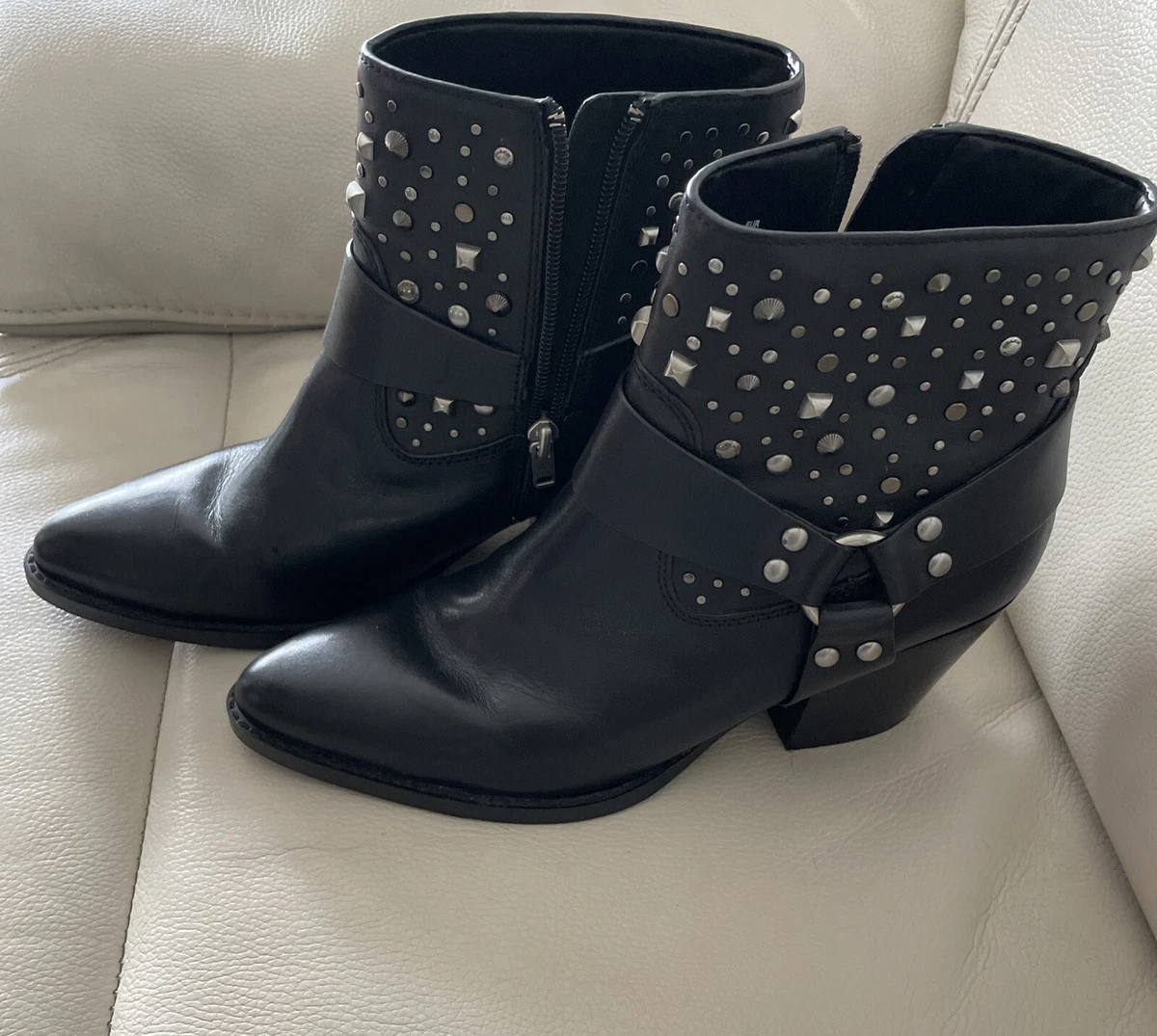 Studded top western booties
