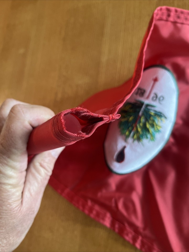 Merion Golf Club Pin Flag Actual Flown Flag Red 1896 Rare! eBay