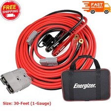 umper Cables, 30 feet, 1 Gauge, 800A, Booster Battery Cables with Permanent Inst