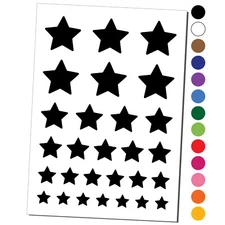 Star Shape Excellent Temporary Tattoo Water Resistant Set