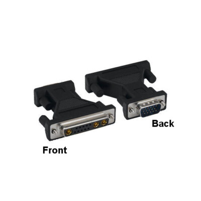 [x10] DB13W3 Female to HD15 Male Adapter Molded Shielded for Sun System to VGA