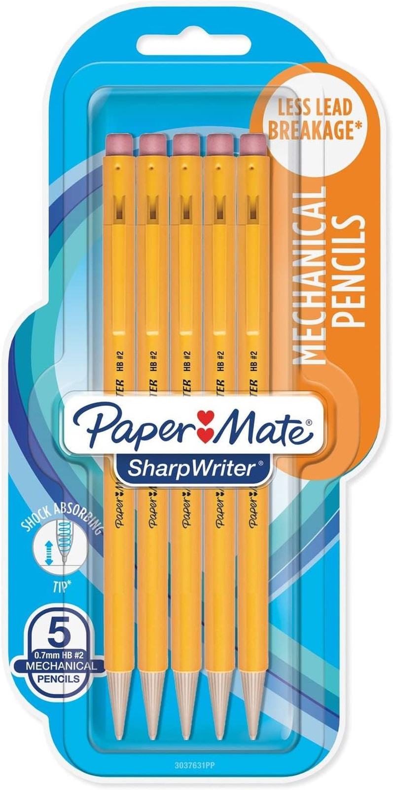 , Yellow, 5 Pencils Per Pack (1 Pack)