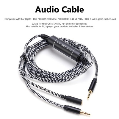 2.6m Audio Cable Male To Female Audio Adapter Cable Audio Line for NS Switch/PS4