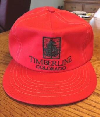 Vtg TIMBERLINE Colorado Trucker Hat Strapback Adjustable Cap USA Forest 