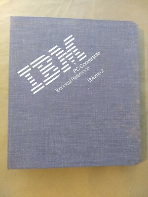 IBM PC Convertible Technical Reference Volume 2 3 ring binder. New. Vintage '86