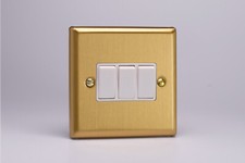 Varilight Classic Brushed Brass Full Range, Light Switches, Sockets & More
