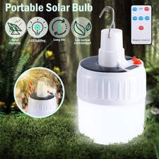 Solar Panel Powered 40W LED Lights Bulb Light Tent Lamp Yard Camping Out/Indoor