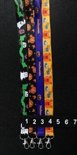 Lot 10 pcs halloween pumpkin Lanyard Mobile Phone ID Card KeyChain Holder gift