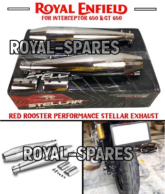 Royal Enfield ''RED ROOSTER PERFORMANCE STELLAR EXHAUST'' For INT 650 & GT 650