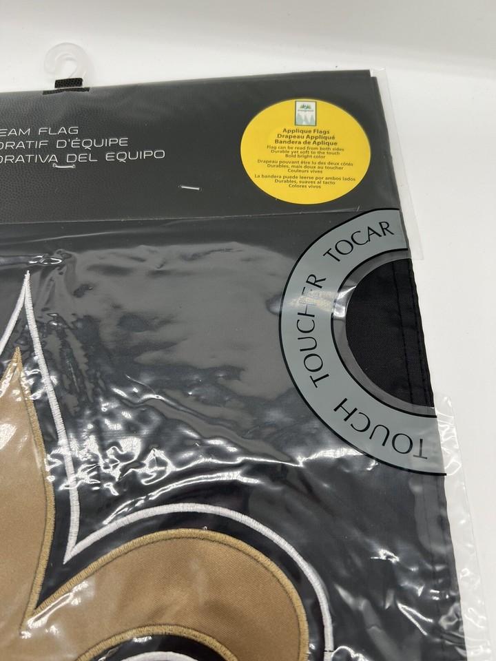 New Orleans Saints Appliquéd Garden Flag Two Sided 12.5" X 18" NFL