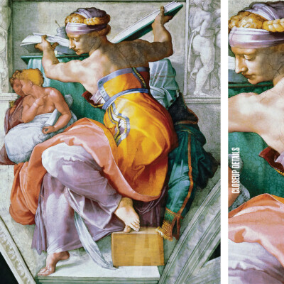 30W''x38H'' THE LIBYAN SIBYL by MICHELANGELO BUONARROTI -VATICAN CHOICES of CANVAS