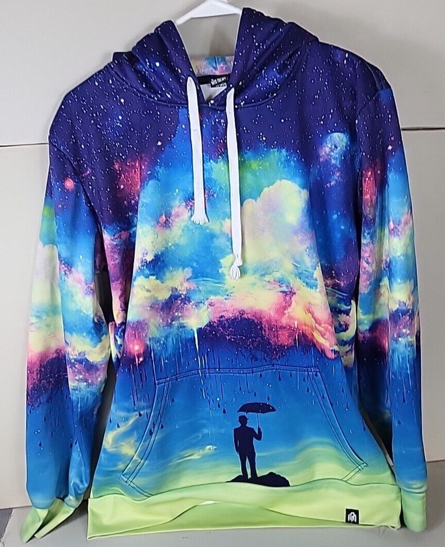 3D Print Pullover Hoodie Sweatshirt Rave iHeartRaves, Rave Size M