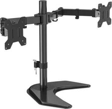 Dual Arm LCD PC Monitor Mount Desktop Free Stand 13-27" Screen Riser TV Bracket