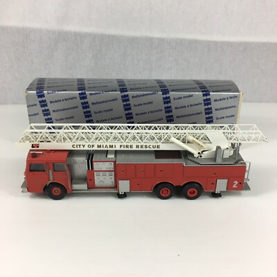 Conrad Boxed 5509 Fire Ladder Truck Miami Fire Rescue 