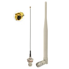 WiFi 2.4Ghz 5dBi RP-TNC Omni Antenna,15cm IPX IPEX U.FL to RP-TNC Cable