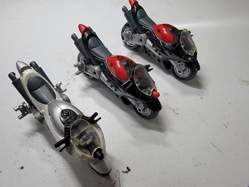 GI JOE COBRA 3x Ninja Lightning Cycle (2 w/ Missile)