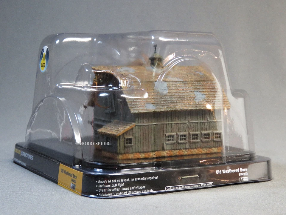 WOODLAND SCENICS 4932 N SCALE OLD WEATHERED BARN BUILT & READY farm WDS4932 NEW - Image 3 of 4