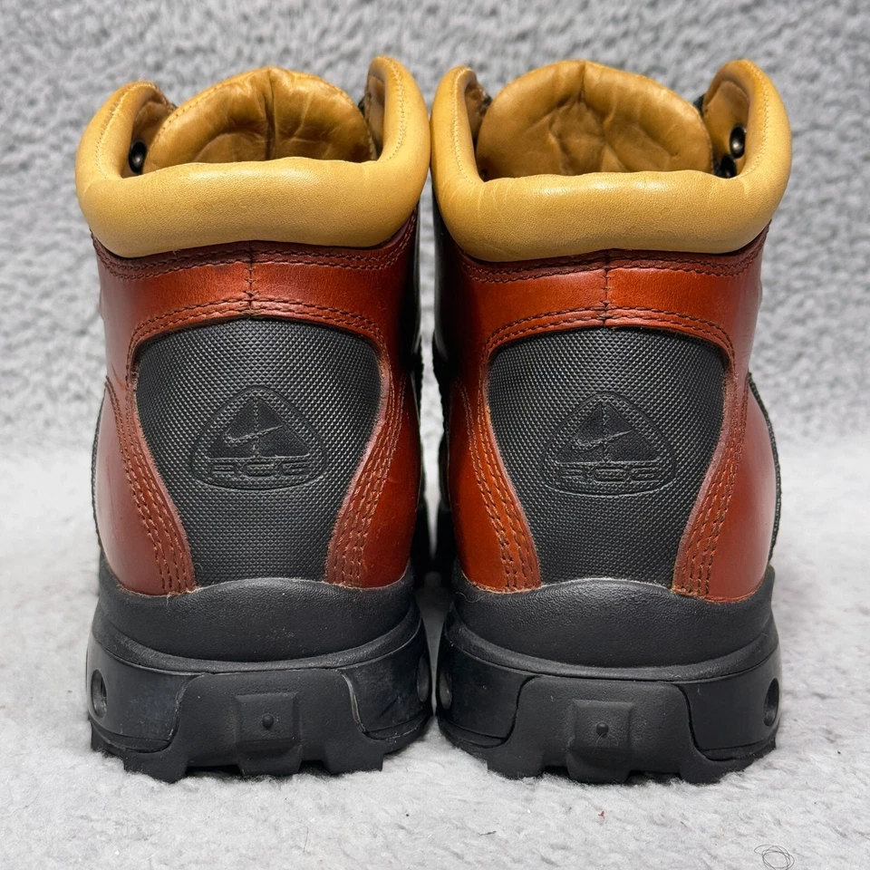 Nike ACG Air Adventurist Mens Size 6.5 Hiking Boots Black Brown Leather Vintage - Image 4 of 4