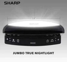 Sharp LED Digital Alarm Clock – Simple Operation - Easy to Black - Red Led