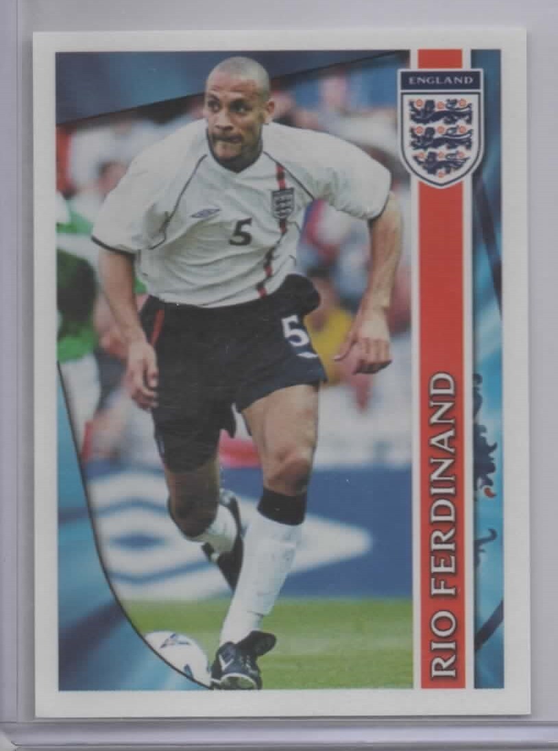 Rio Ferdinand Merlin England 2002 Official World Cup Sticker