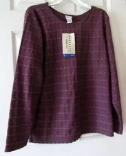 NWT LADIES PURPLE SOSTANZA TOP  SIZE L   