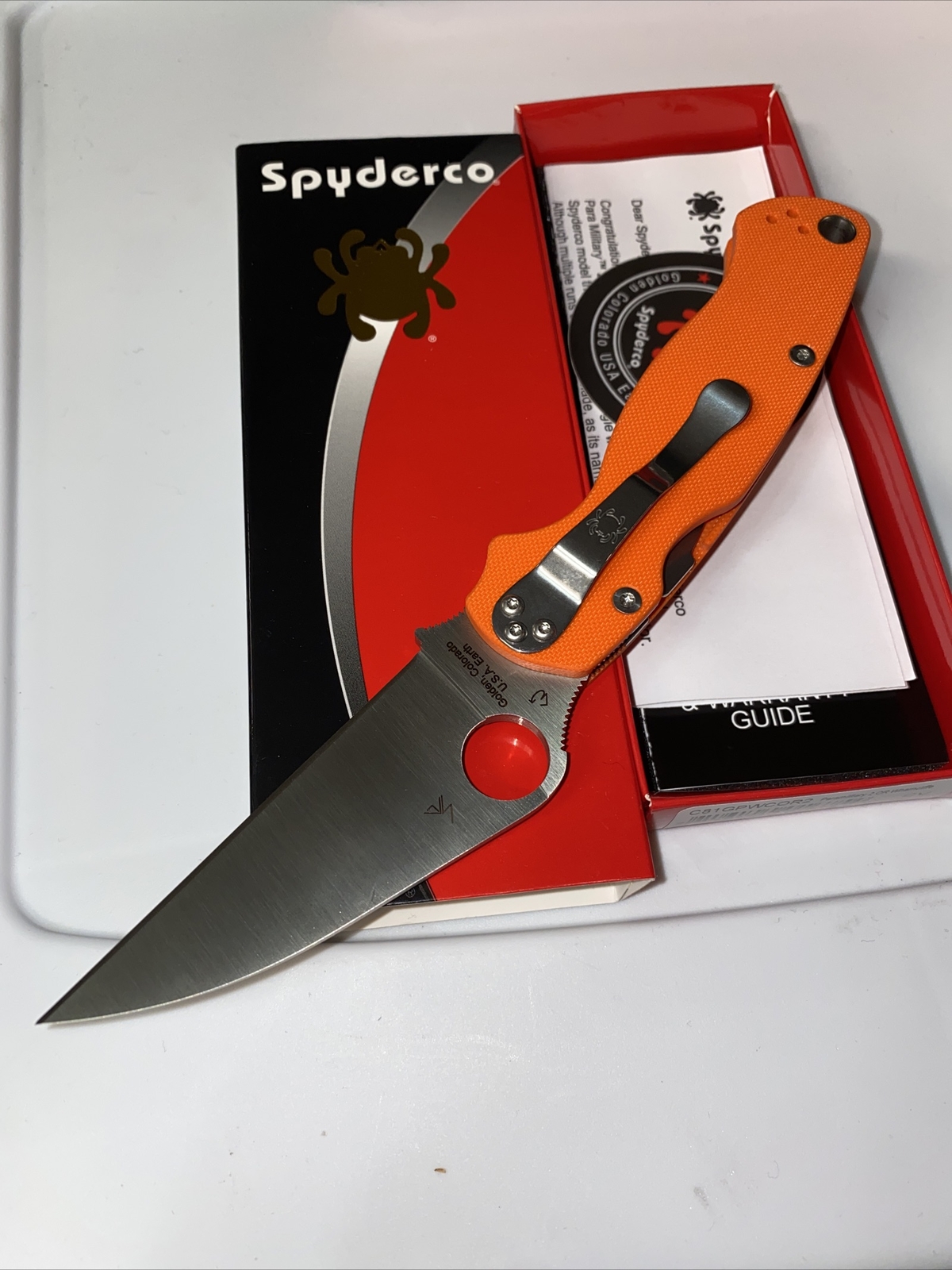 Spyderco Cutlery Shoppe Exclusive PM2 Orange G10 Satin CTSXHP