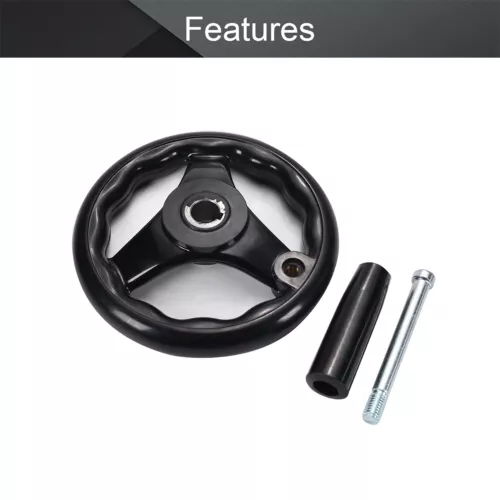 160mm*16mm*5mm 3 Spoke Hand Wheel With Revolving Handle For Milling Machine NEW - Picture 3 of 19