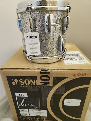 USED Sonor Vintage 8x8'' Vintage Silver Glitter Rack Tom Drum w/Mount | WorldShip