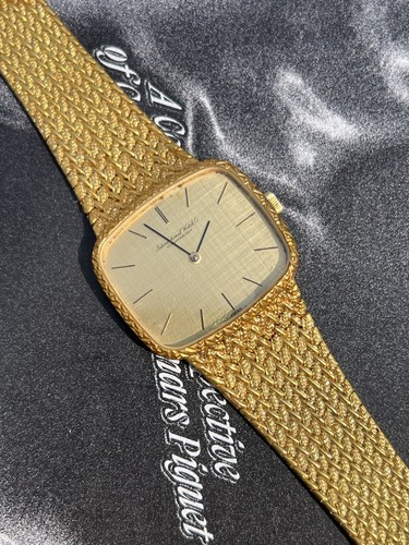 Vintage IWC gold plated 925 silver case, manual winding texture dial men's watch - Afbeelding 14 van 21