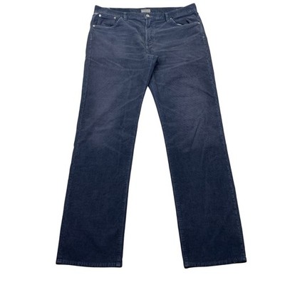 Citizens of Humanity Sid Straight Leg Corduroy Pants Navy Blue Mens 36 Grunge