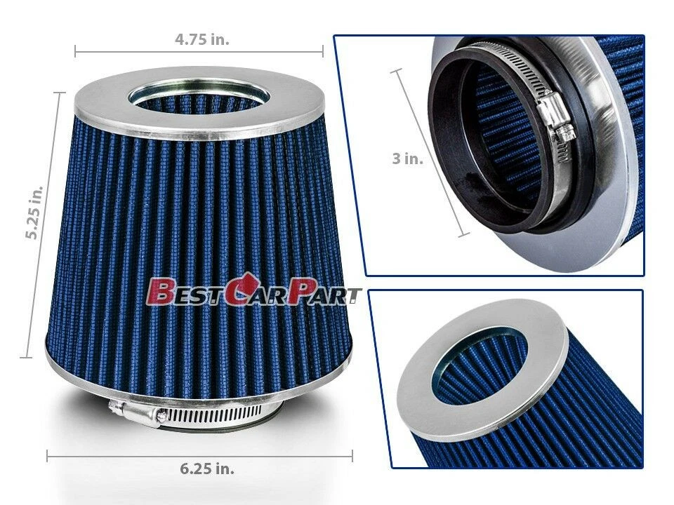 Sensor de admisión de flujo de aire de masa adaptador MAF + filtro AZUL para 90-96 300ZX Z32 3,0 L V6 Foto 2 de 2