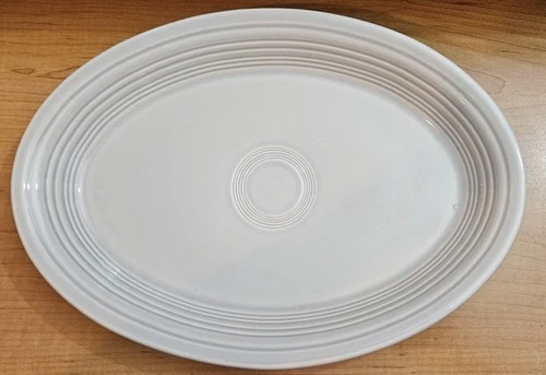 Homer Laughlin FIESTA 13 5/8” PEARL GRAY Large Oval Platter Excellent Condition