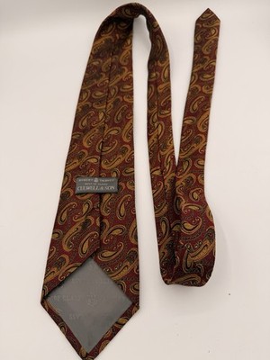 Vintage Robert Talbott Best Of Class Culwell and Son Silk Tie Red Preppy Paisley