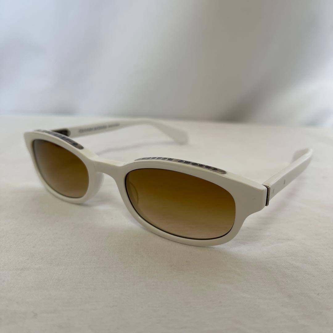 Chrome Hearts Sunglasses Lowrider White Frame Brown Lenses Eyewear