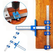Holzbearbeitung Dübellehre Bohrschablone Bohrlehre Bohrloch Bohrhilfe Set NEU